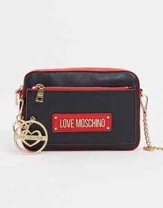 Классическая сумка для фотоаппарата черного/красного цвета Love Moschino-Черный