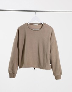 Бежевый свитшот из флиса от комплекта Stradivarius