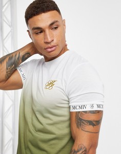 Футболка в стиле деграде цвета хаки Burton Menswear-Зеленый