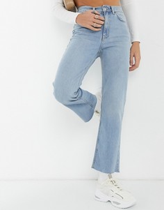 Светлые расклешенные джинсы до щиколотки ASOS DESIGN-Синий