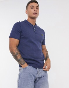 Трикотажная футболка-поло Lyle & Scott-Темно-синий