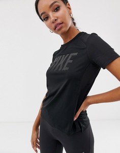 Черная футболка Nike Running Dry Miler-Черный