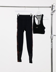 Леггинсы с графическим принтом ASOS 4505-Черный
