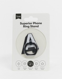 Кольцо для телефона с металлической буквой "A" Typo-Мульти