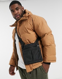 Бежевая дутая куртка в стиле oversize с карманами Sixth June-Светло-коричневый