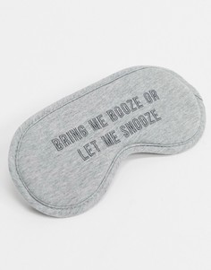 Маска для сна с надписью "Bring the booze or let me snooze" Typo-Мульти