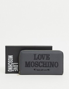 Серый кошелек Love Moschino essential