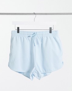 Бледно-голубые шорты для бега Topshop-Синий