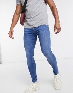 Обтягивающие джинсы River Island-Синий