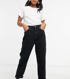 Черные джинсы в винтажном стиле с завышенной талией ASOS DESIGN Petite-Черный