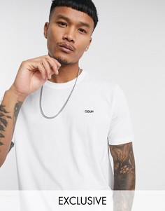 Белая футболка с контрастным логотипом HUGO Dero204-Белый