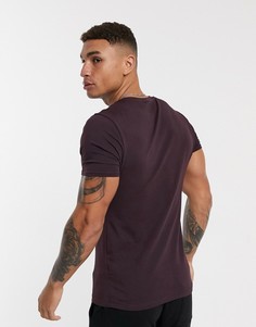 Бордовая облегающая футболка River Island-Красный
