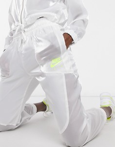 Белые полупрозрачные спортивные брюки Nike Air-Белый