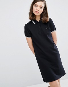 Платье с двойным кантом Fred Perry-Черный