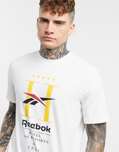 Белая футболка с принтом Reebok Classics-Белый