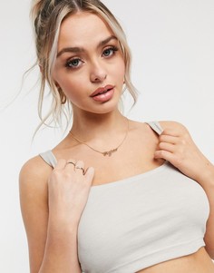 Светло-бежевая майка для дома в рубчик ASOS DESIGN-Светло-бежевый