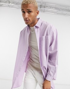 Рубашка навыпуск лавандового цвета ASOS DESIGN-Фиолетовый