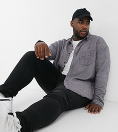 Фланелевая рубашка в стиле oversized черного цвета ASOS DESIGN Plus-Черный