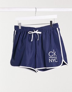 Темно-синие шорты для плавания Calvin Klein-Темно-синий