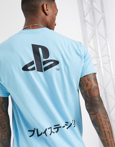 Светло-зеленая футболка с принтом "Playstation" на спине ASOS DESIGN-Зеленый