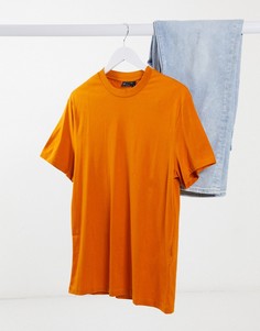 Оранжевая футболка из органического хлопка с круглым вырезом ASOS DESIGN-Оранжевый