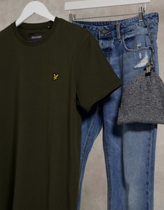 Футболка цвета хаки с маленьким логотипом Lyle & Scott-Зеленый