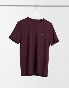 Бордовая футболка с маленьким логотипом Lyle & Scott-Красный