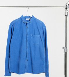 Ярко-синяя вельветовая рубашка в стиле 90-х ASOS DESIGN Tall-Синий