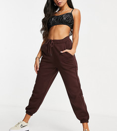 Oversized-джоггеры шоколадного цвета ASOS DESIGN Petite-Коричневый