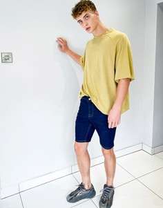 Синие джинсовые шорты скинни ASOS DESIGN-Синий
