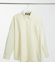 Оксфордская рубашка бежевого выбеленного цвета с длинными рукавами Reclaimed Vintage inspired-Светло-бежевый