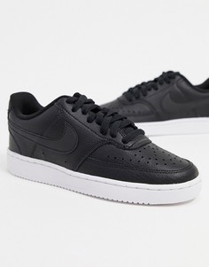 Черно-белые кроссовки Nike Court Vision Low-Синий