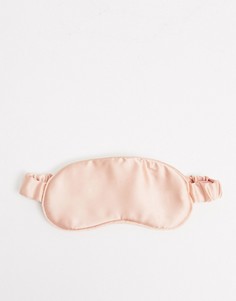 Атласная маска для сна нежно-розового цвета Hunkemoller-Черный