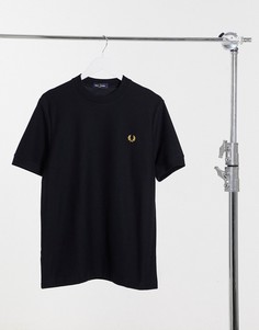 Черная футболка из пике Fred Perry-Черный