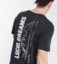 Черная oversized-футболка с принтом "Lucid dreams" на спине Jack & Jones Originals эксклюзивно для ASOS-Черный