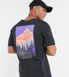 Черная oversized-футболка Jack & Jones Originals с принтом mountain, эксклюзивно для ASOS-Черный