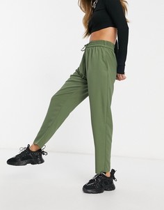 Мягкие спортивные брюки цвета хаки ASOS DESIGN-Зеленый