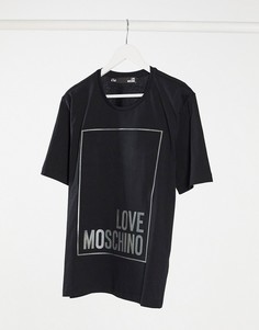 Черная футболка с логотипом Love Moschino-Черный