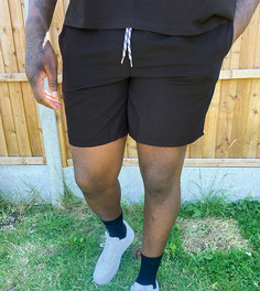 Черные шорты для плавания ASOS DESIGN Plus-Черный