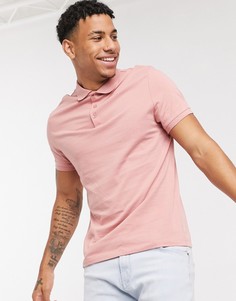 Розовое поло из органического хлопка ASOS DESIGN-Розовый