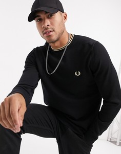 Классический джемпер с круглым вырезом Fred Perry в цвете черный / кремовый