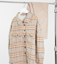 Рубашка в стиле oversized из флиса в клетку Native Youth Plus-Мульти