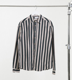 Oversized-рубашка в полоску в стиле 90-х ASOS DESIGN Tall-Зеленый