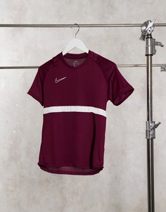 Футболка винного цвета Nike Football Academy Dry-Фиолетовый