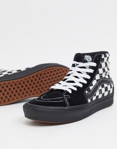 Черные кроссовки с принтом "зебра" Vans Sk8-Hi-Черный