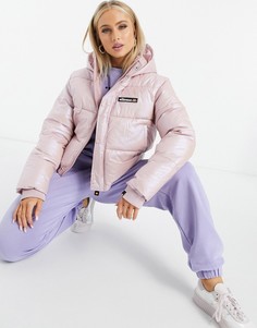 Укороченный пуховик покрытием под перламутр ellesse-Кремовый