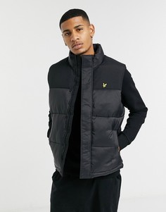 Черный дутый жилет Lyle & Scott