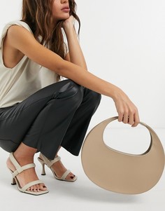 Бежевая сумка-хобо на плечо ASOS DESIGN-Бежевый