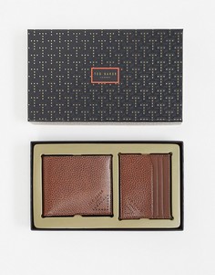 Подарочный набор с бумажником и футляром для карты Ted Baker-Светло-коричневый