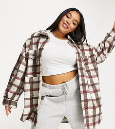 Oversized-рубашка навыпуск в клетку Public Desire Curve x Carms-Мульти